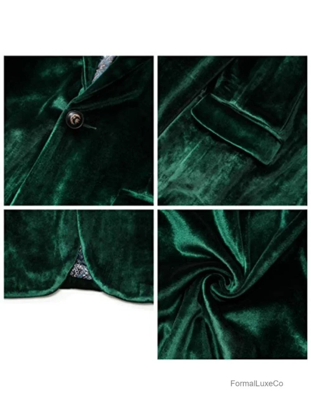 Slim Fit Velvet Blazer One Button Tuxedo Sport Coat Prom Wedding